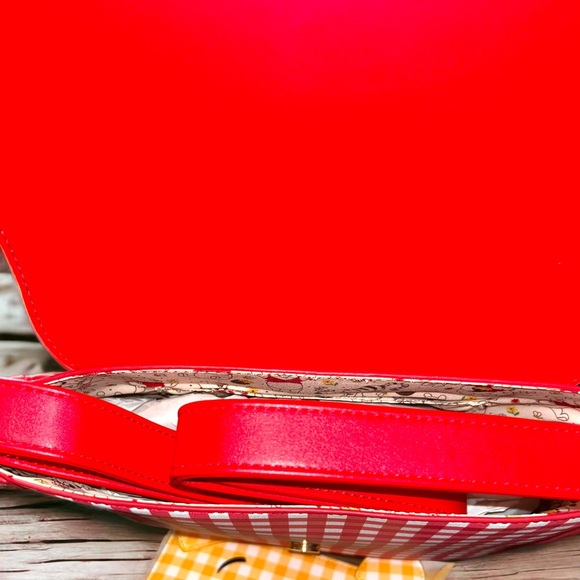 Loungefly Disney Winnie the Pooh Gingham Crossbody and Matching Flap Wallet - Picture 5 of 7